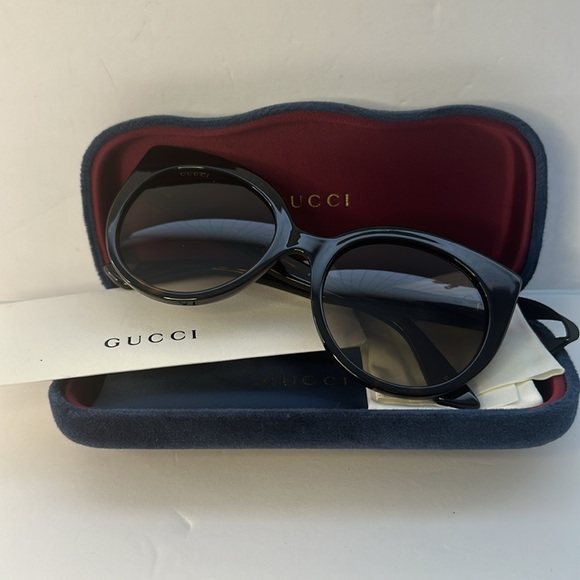 New Authentic GUCCI Acetate Cat Eye Sunglasses GG0325S Tortoise - Picture 10 of 12